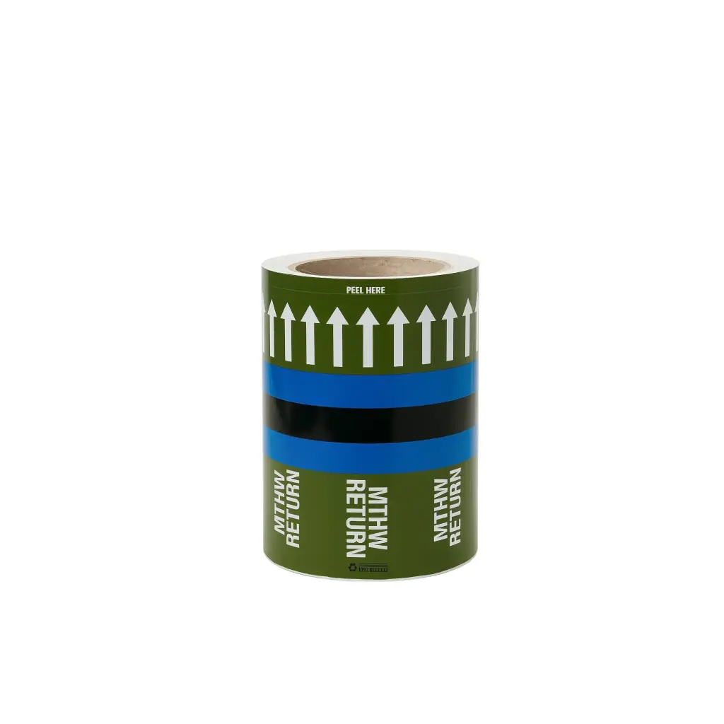 150mm MTHW Return Pipe Marking Tape | PIPEM14-RB | Pipemark